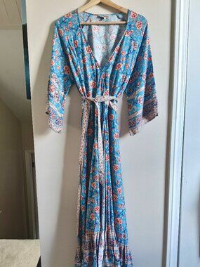 Arnhem Boho Floral Wrap Maxi Dress – Size AU 16 (L/XL)